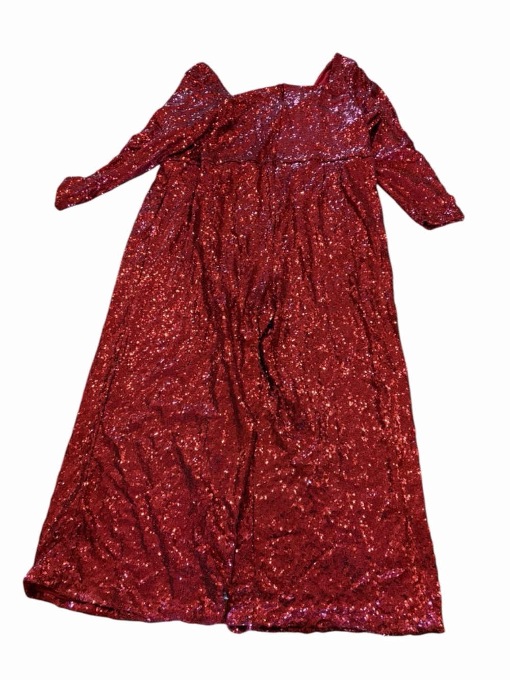 Eloquii Red Wide Leg Sequin Jumpsuit size 28 - Picture 6 of 9